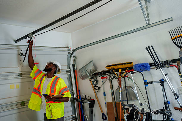 Professional Garage Door Panel Replacement technician working in Saginaw, MI